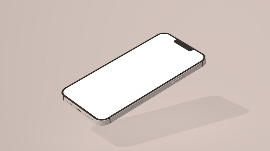 Illustration av en modern smartphone med tom vit skärm